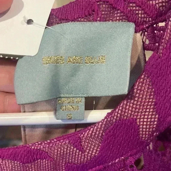 Skies are Blue scallop Edge Sparkling Violet Dress (NWT) - Picture 5 of 6